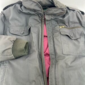 Bibi Bros 80's Vtg‎ Men's Canvas Down Coat Jacket Removable Liner Size M READ